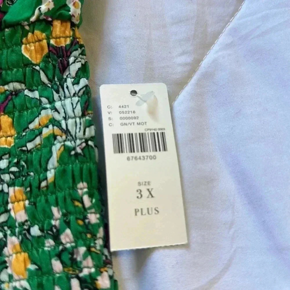 Maeve by Anthropologie Women's Green Floral Halter Top Size 3X NWT - Picture 2 of 6